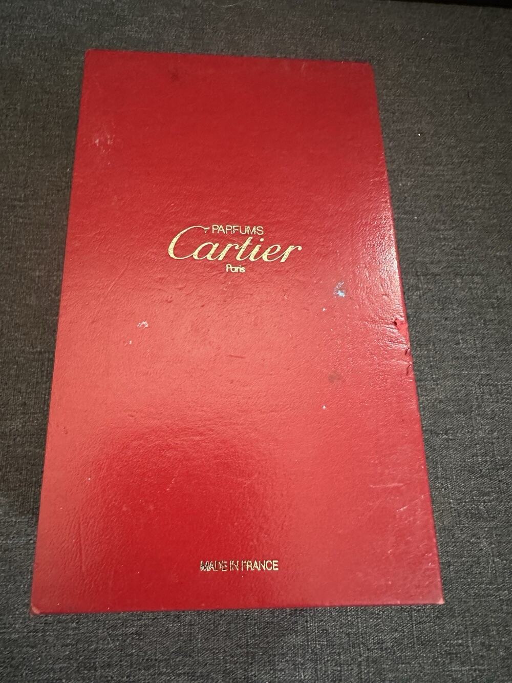 Vintage Cartier Paris Red Perfume Presentation Box Empty Made in France